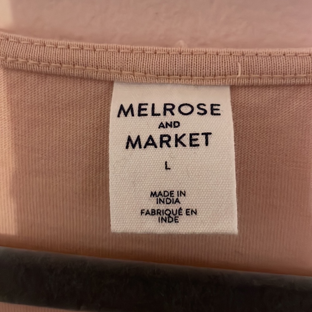 NWT Melrose and market pink smoke color 100% organic cotton drees size large - Picture 3 of 6